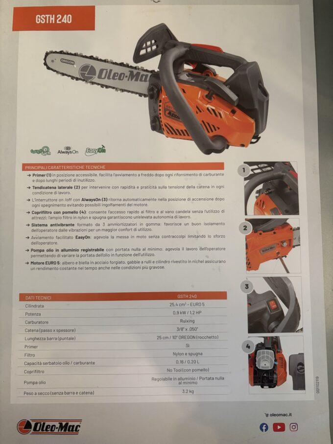 motosega GSTH 240 OLEO MAC - immagine 3